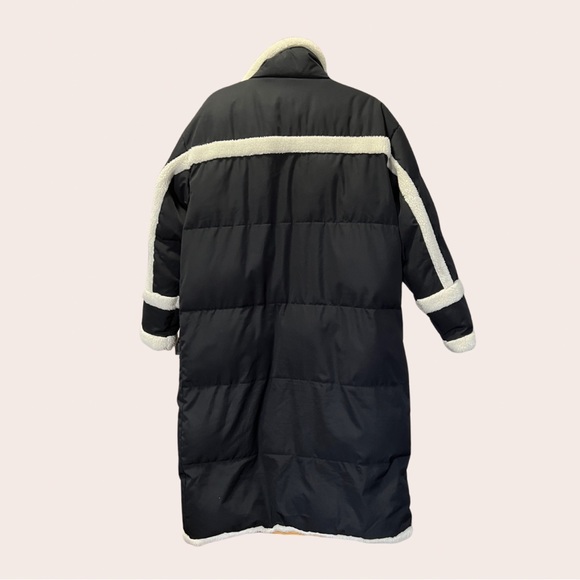 *SALE* Black Borg Contrast Long Line Puffer Coat || MISSGUIDED || US6 - Picture 3 of 6